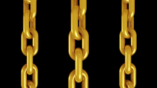 3 cadenas de metal dorado girando animación de bucle inconsútil 3D movimiento gráficos fondo nueva calidad industrial techno construcción fresco agradable alegre 4k video metraje
 - Imágenes, Vídeo