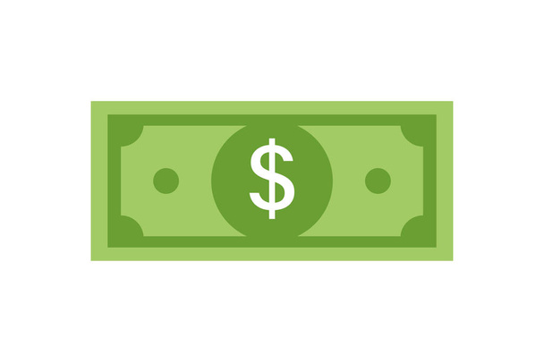 Vector dollar money illustration or finence success deal business solution. Green money. - Vector, Image