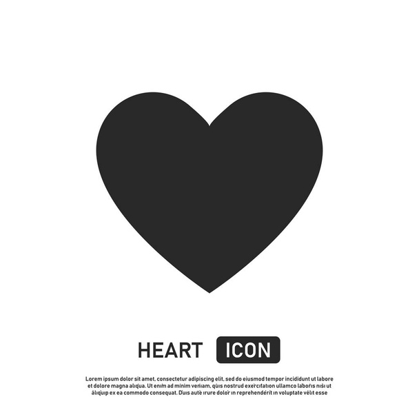 Heart icon sign of love or like isolated. Social network. Internet technology hearts. - Vector, Image