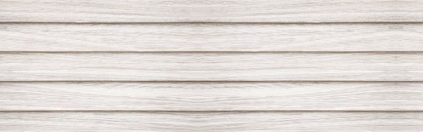 Panorama de textura de pared de madera natural blanca y fondo sin costuras
 - Foto, Imagen