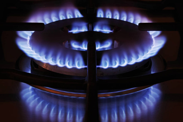płomień palnika gazowego metanu - Zdjęcie, obraz