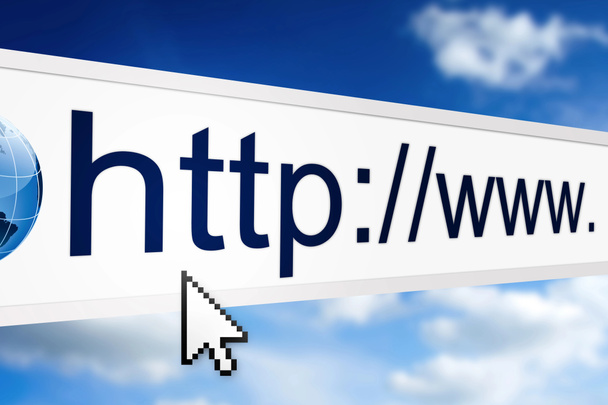 closeup z internetové adresy ve webovém prohlížeči - Fotografie, Obrázek