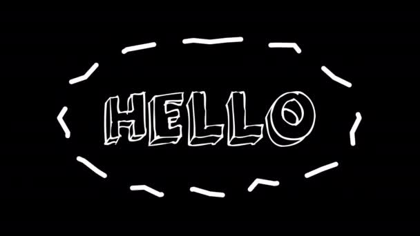 Смішний текст Привіт з кадром, як черв'яки, тло 3d рендеринга, створений комп'ютером фон для щасливого творчого
 - Кадри, відео