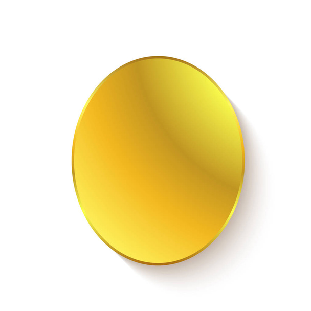 Oval sticker with shadow isolated - Vektor, Bild