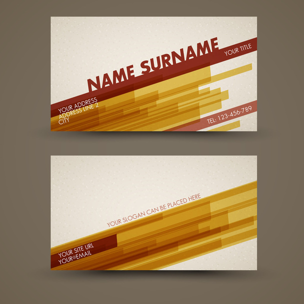 Vector old-style retro vintage business card template - Vector, Image