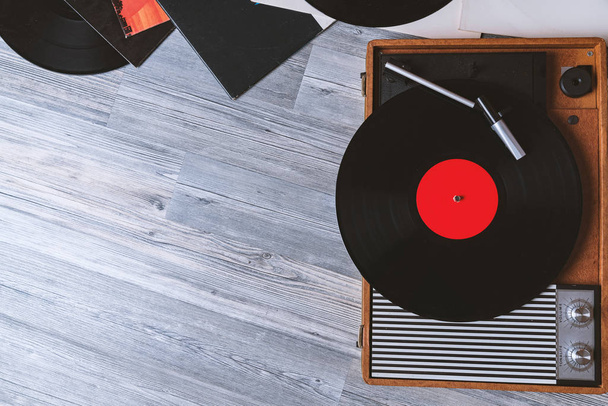 Turntable vinyl record player  - Zdjęcie, obraz