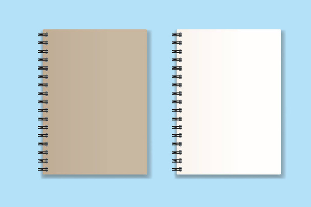 Realistic Spiral Notepads Blank Spiral Notebook Booklet Design Calendar  Template Stock Vector by ©lenasergpolll 441546502