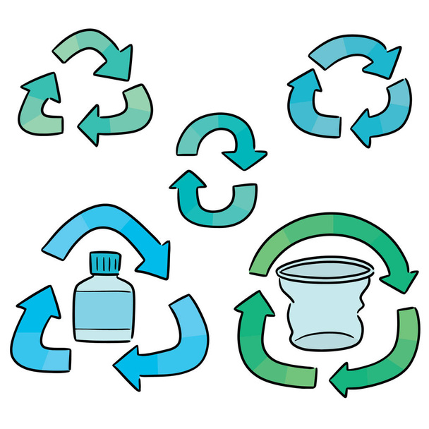 ensemble vectoriel d'icône de recyclage
 - Vecteur, image