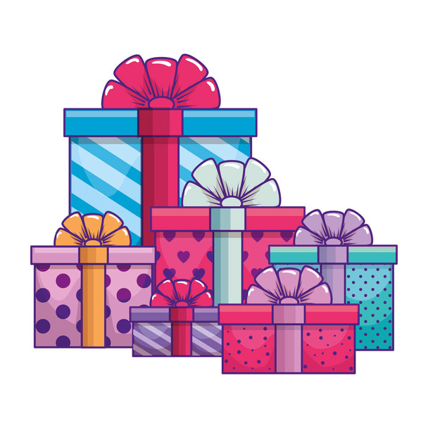 regalos cajas presenta iconos
 - Vector, Imagen