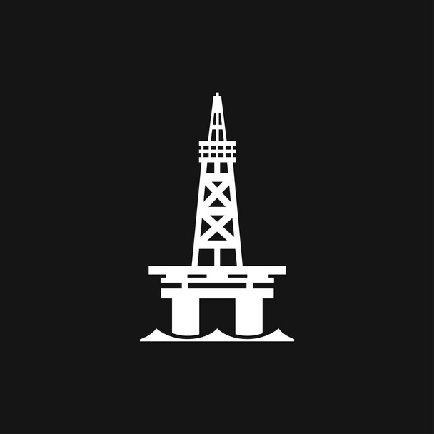 Piattaforma petrolifera iconfuel produzione logo, illustrazione, segno vettoriale simbolo per il design
 - Vettoriali, immagini