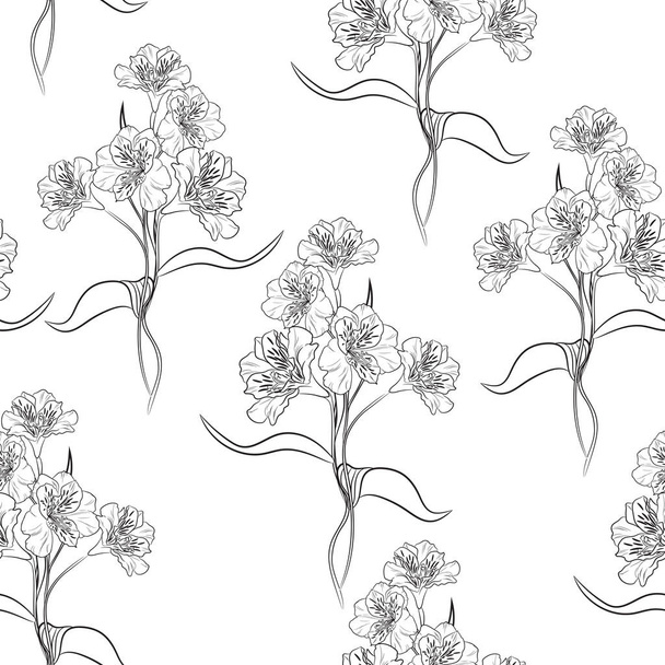 vector illustration of beautiful floral pattern background - Vektör, Görsel