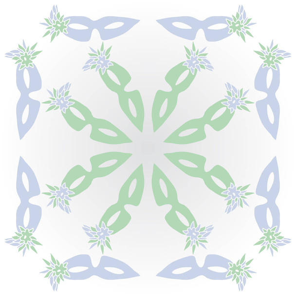 Seamless pattern of abstract simple carnival masks - Vektor, obrázek