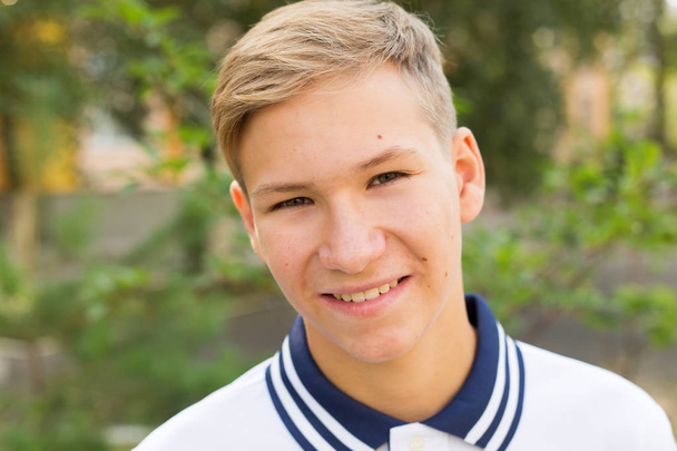 Portrait of a teenager boy aged 13 years. - Fotografie, Obrázek