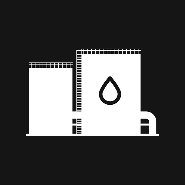 Λογότυπο εικονίδιο δεξαμενή αποθήκευσης πετρελαίου, εικονογράφηση διάνυσμα σύμβολο σύμβολο για το σχεδιασμό - Διάνυσμα, εικόνα