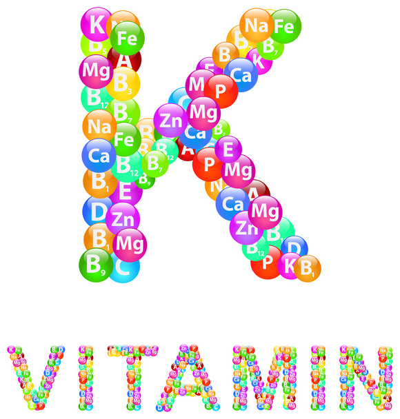 K-vitamiini - Vektori, kuva