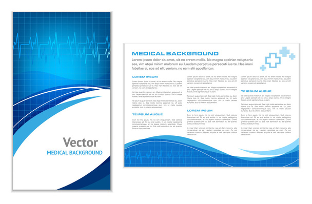 blauwe abstracte medische achtergrond - Vector, afbeelding