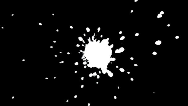 White drops ink dropped on black plane, Isolated White ink droplets fall - Footage, Video