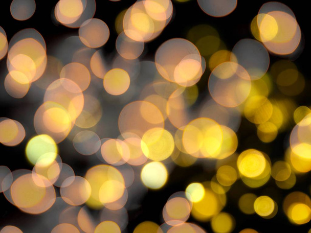 сяючий круглий ефект бульбашки яскраво-жовті розмиті вогні на да
 - Фото, зображення