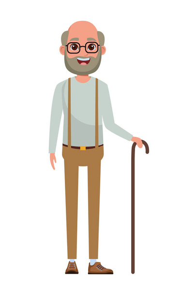 viejo hombre avatar personaje de dibujos animados
 - Vector, Imagen