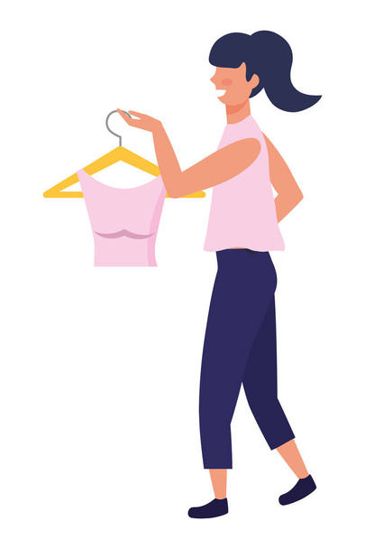 Woman shopping design - Vector, Image