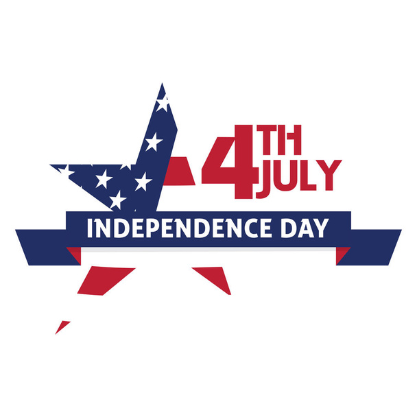 4th of July banner. Independence day - Vector, Image