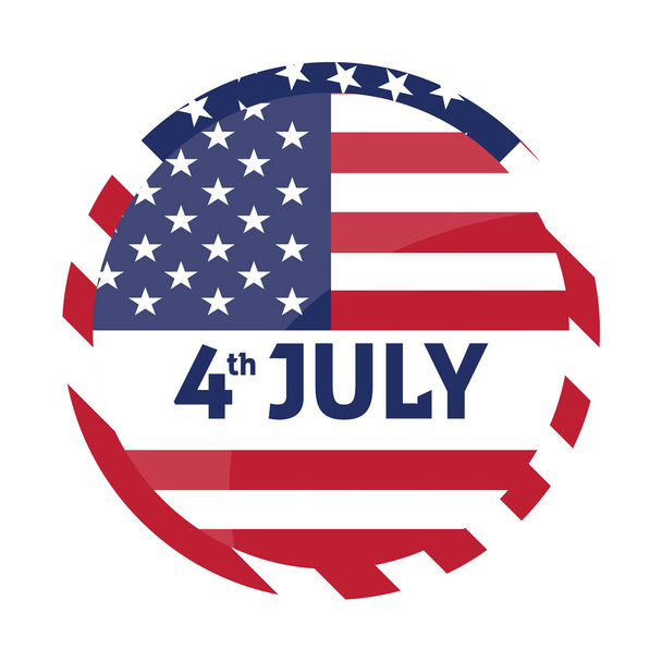 4th of July banner. Independence day - Vetor, Imagem