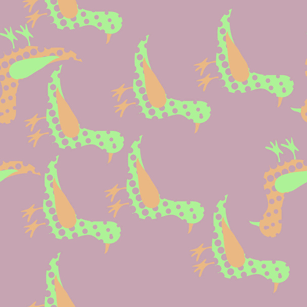 Seamless pattern of abstract colorful birds - Vetor, Imagem