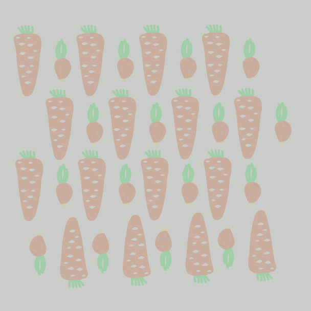 colored pattern with ripe carrots - Вектор, зображення