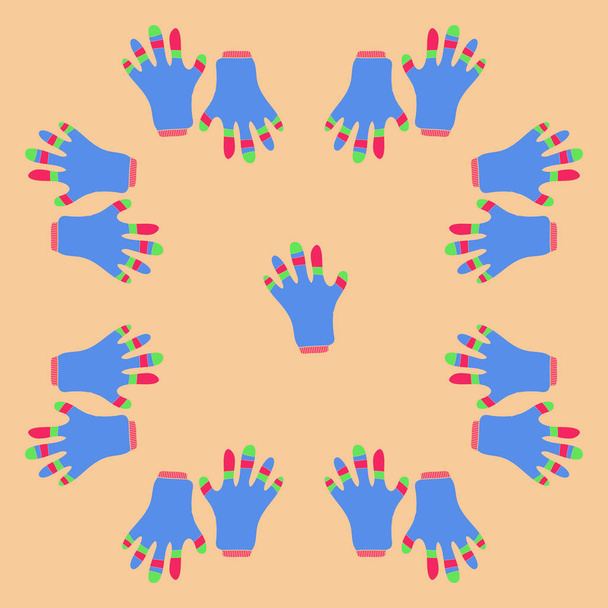 Gloves seamless pattern. Vector illustration - Vektor, Bild