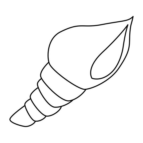 slak shell geïsoleerde pictogram - Vector, afbeelding
