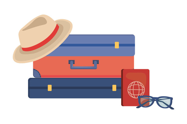 Suitcase and travel design - Vector, Image