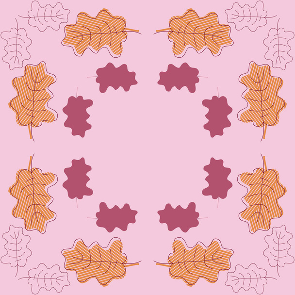 Seamless pattern of abstract colorful simple leaves - ベクター画像