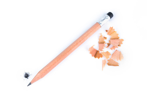 Wyizolowany ołówek na czystym białym tle - Zdjęcie, obraz