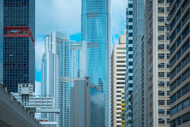 Hong Kong Commercial Building Close Up - Fotografie, Obrázek