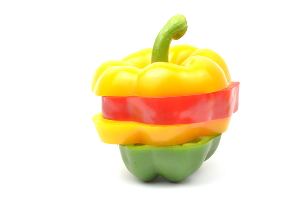 čerstvé barevné papriky, samostatný - Fotografie, Obrázek