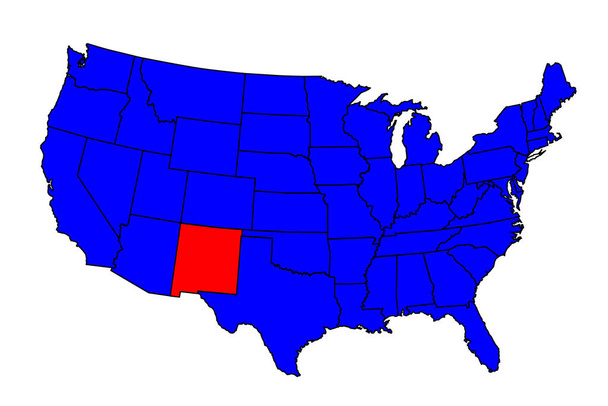 Estado de Nuevo México Ubicación
 - Vector, imagen