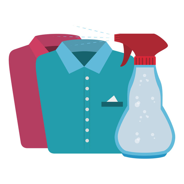 услуги прачечной и рубашки
 - Вектор,изображение