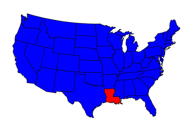 Zustand der Louisiana-Position - Vektor, Bild