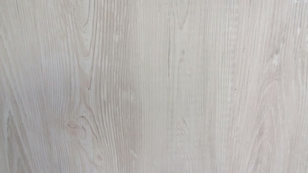 Wit zacht houten oppervlak als achtergrond. 4k video - Video