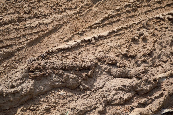 kuiva pyörän radan lika maaperän rakenne - Valokuva, kuva