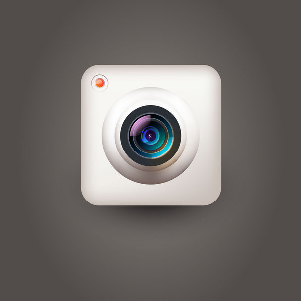 ユーザー インターフェイス カメラ レンズ アイコン - ベクター画像
