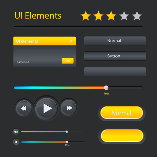 Vector modern user interface elements - Vektor, obrázek