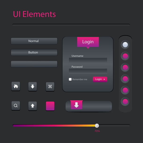 Vetor elementos de interface de usuário modernos
 - Vetor, Imagem