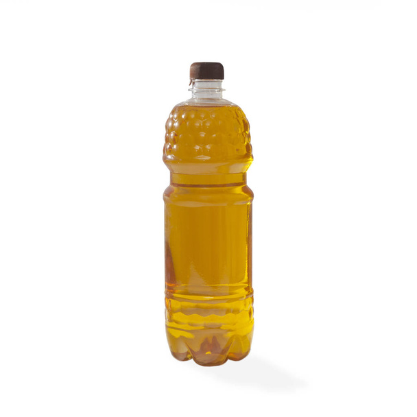 Bottle of sunflower oil isolated on white background - Fotó, kép
