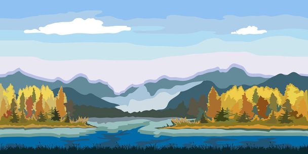 秋の風景 - ベクター画像