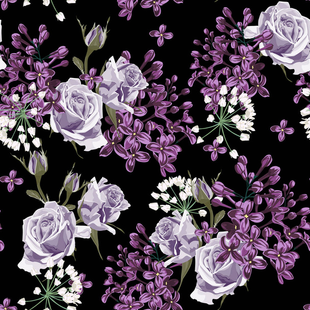 vector illustration of beautiful floral pattern background - Vecteur, image