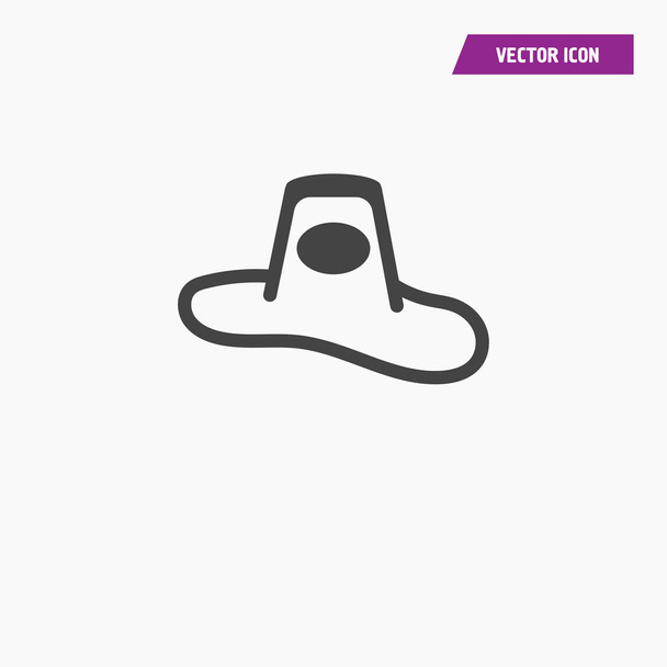 chapeau de cow-boy icône plate illustration isolé signe vectoriel symbole
 - Vecteur, image