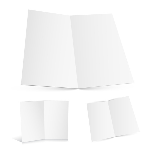 Blank white zigzag folded paper. - Vektor, Bild