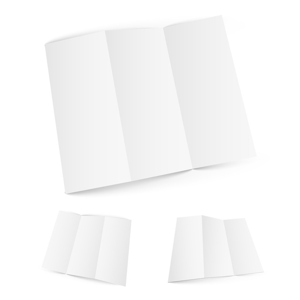 Blank white zigzag folded paper. - Vector, afbeelding
