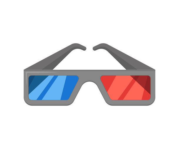 glasses for watching movies on a white background - Vector, imagen